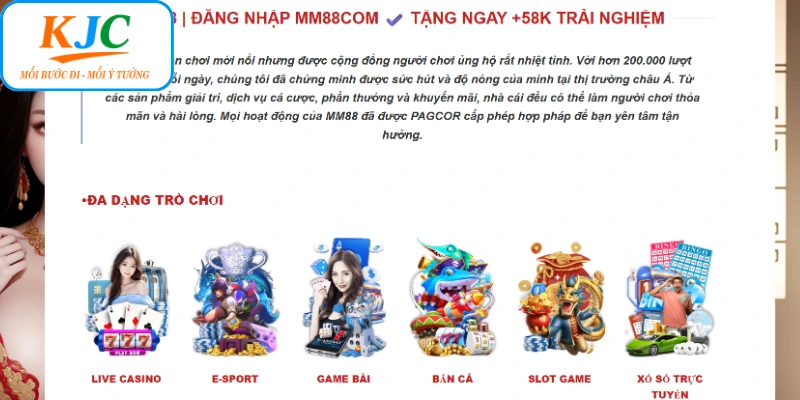 Sự kiện MM88 gia nhập liên minh KJC đáng chú ý